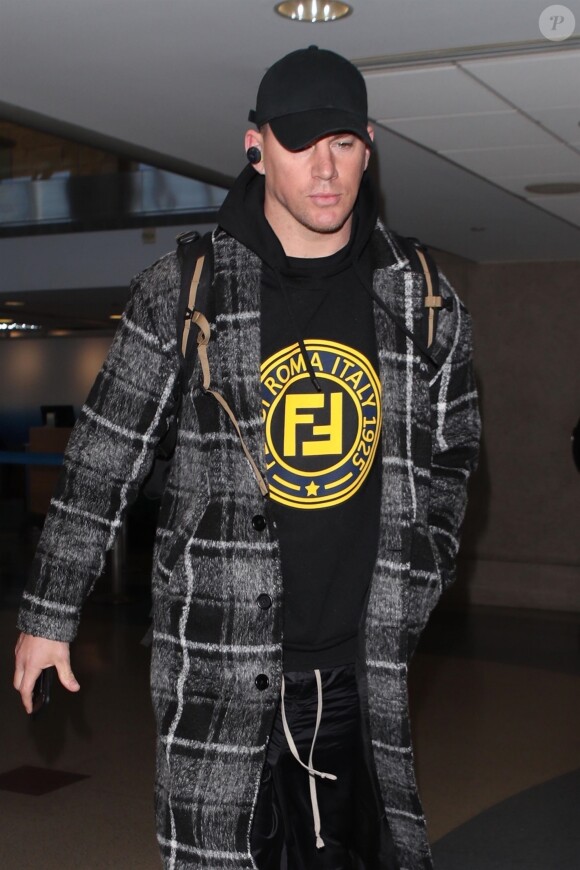 Channing Tatum arrive à l'aéroport LAX de Los Angeles, le 25 février 2019