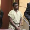 Le rappeur Kodak Black en comparution au tribunal pour violation de son assignation à domicile à Fort Lauderdale, en Floride. Mai 2017.