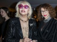 Amanda Lear en haut échancré non loin de Cécile de Ménibus et son chéri