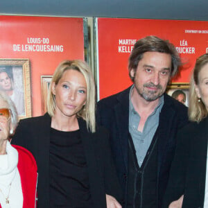 Brigitte Auber, Laura Smet, Louis-Do de Lencquesaing et Marthe Keller assistent à l'avant-première du film "La Sainte Famille" à l'UGC Ciné Cité Les Halles. Paris, le 19 décembre 2019