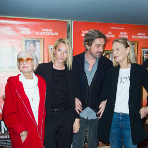 Brigitte Auber, Laura Smet, Louis-Do de Lencquesaing et Marthe Keller assistent à l'avant-première du film "La Sainte Famille" à l'UGC Ciné Cité Les Halles. Paris, le 19 décembre 2019