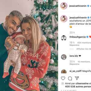 Jessica Thivenin, Thibault Garcia et Maylone fêtent Noël sur Instagram le 25 décembre 2019.