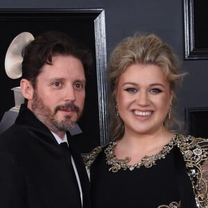 Kelly Clarkson et son mari Brandon Blackstock aux Grammy Awards, le 28 janvier 2018.