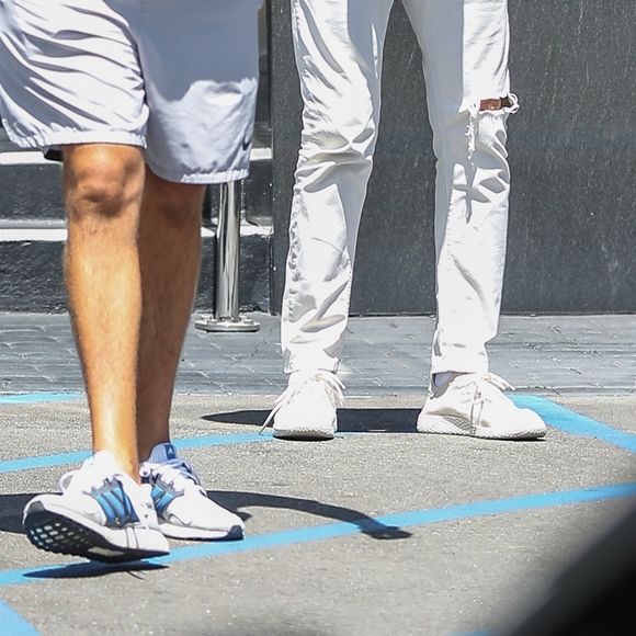 Exclusif - Rod Stewart et son fils Sean sont allés faire du shopping chez XIV Karats dans le quartier de Beverly Hills à Los Angeles, le 21 août 2019.