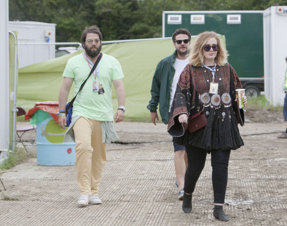 Adele et son ex-mari Simon Konecki au festival de musique de Glastonbury, en juin 2015.