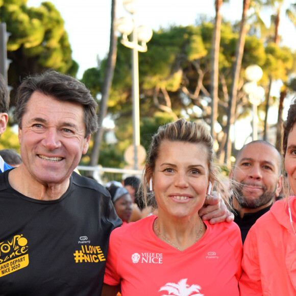 Joseph Segura, le maire de Saint Laurent du Var, Christian Estrosi, le maire de Nice, sa femme, Laura Tenoudji Estrosi et Anne Laure Rubi, conseillère municipale de la ville de Nice - © Bruno Bébert/Bestimage