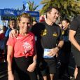 Christian Estrosi, le maire de Nice, et sa femme, Laura Tenoudji Estrosi participent à la 21ème édition de la Prom Classic, 10 kilomètres de course à pied, sur la Promenade des Anglais à Nice, France, le 5 janvier 2020. Début d'année sportif pour le couple Estrosi qui a bouclé les 10 kilomètres du parcours en 1h et 15 minutes. C'est Laura qui a donné le départ de la catégorie Handisport. © Bruno Bébert/Bestimage