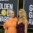 Michelle Williams enceinte et Busy Philipps - Photocall de la 77e cérémonie annuelle des Golden Globe Awards au Beverly Hilton Hotel à Los Angeles, le 5 janvier 2020. © Kevin Sullivan via ZUMA Wire/Bestimage