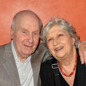 Michel Bouquet et sa femme Juliette Carré - People au spectacle des "Coquettes" à l'Olympia à Paris, avec en première partie B. Krief et E. Semoun, le 2 juin 2017. © Coadic Guirec/Bestimage