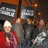 Mouvement de soutien après l'attaque de "Charlie Hebdo" à Paris, le 7 janvier 2015.