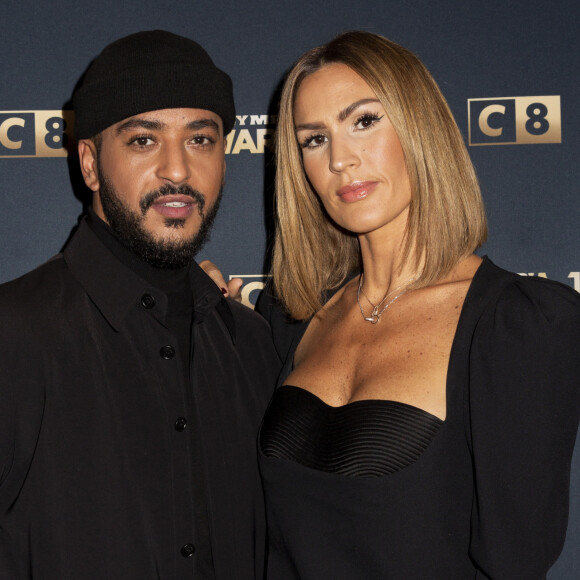 Exclusif - Slimane et Vitaa au photocall de la 1ère édition des "Olympia Awards", cérémonie récompensant des artistes de la musique et de l'humour, présentée par A. de Caunes à l'Olympia. Paris, le 11 décembre 2019. © Tribeca-Gorassini/Bestimage