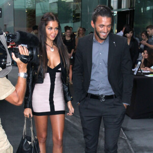 Nabilla Benattia et son petit ami Thomas Vergara a l'hotel Sofitel a Los Angeles, le 29 aout 2013.