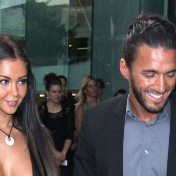Nabilla Benattia et son petit ami Thomas Vergara a l'hotel Sofitel a Los Angeles, le 29 aout 2013.