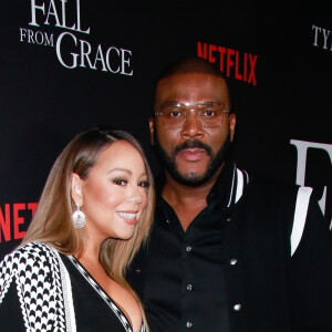 Mariah Carey, Tyler Perry - Première du film "A Fall From Grace" au cinéma Metrograph à New York City. Le 13 janvier 2020.