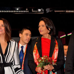 Pauline Ducruet, Louis Ducruet, la princesse Stéphanie de Monaco et le prince Albert II de Monaco durant la soirée d'ouverture du 44eme Festival International du Cirque de Monte-Carlo à Monaco le 16 janvier 2020. Le Festival se déroule sous le chapiteau de Fontvieille du 16 au 26 janvier 2020. © Bruno Bebert/Bestimage