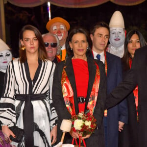 Pauline Ducruet, la princesse Stéphanie de Monaco, Louis Ducruet, sa femme Marie et le prince Albert II de Monaco durant la soirée d'ouverture du 44eme Festival International du Cirque de Monte-Carlo à Monaco le 16 janvier 2020. Le Festival se déroule sous le chapiteau de Fontvieille du 16 au 26 janvier 2020. © Bruno Bebert/Bestimage