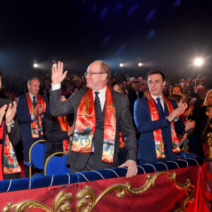 Pauline Ducruet, la princesse Stéphanie de Monaco, le prince Albert II de Monaco et Louis Ducruet durant la soirée d'ouverture du 44eme Festival International du Cirque de Monte-Carlo à Monaco le 16 janvier 2020. Le Festival se déroule sous le chapiteau de Fontvieille du 16 au 26 janvier 2020. © Bruno Bebert/Bestimage