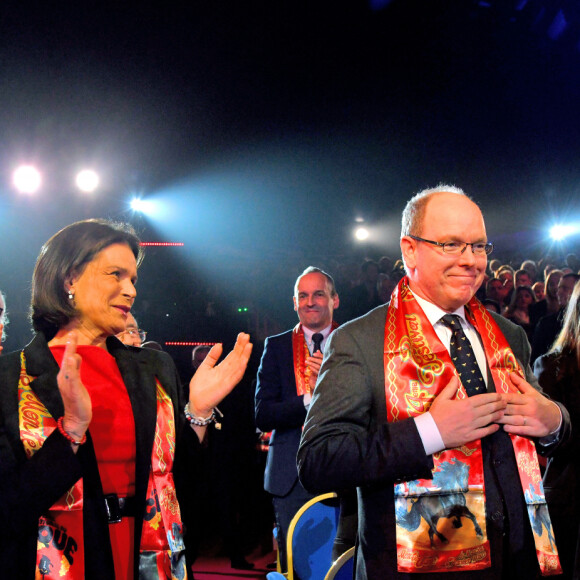 Pauline Ducruet, la princesse Stéphanie de Monaco, le prince Albert II de Monaco, Marie et Louis Ducruet durant la soirée d'ouverture du 44eme Festival International du Cirque de Monte-Carlo à Monaco le 16 janvier 2020. Le Festival se déroule sous le chapiteau de Fontvieille du 16 au 26 janvier 2020. © Bruno Bebert/Bestimage