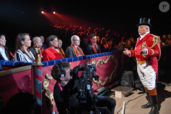Pauline Ducruet, la princesse Stéphanie de Monaco, le prince Albert II de Monaco et Louis Ducruet durant la soirée d'ouverture du 44eme Festival International du Cirque de Monte-Carlo à Monaco le 16 janvier 2020. Le Festival se déroule sous le chapiteau de Fontvieille du 16 au 26 janvier 2020. © Bruno Bebert/Bestimage