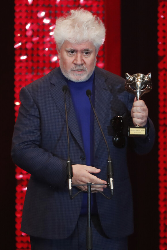 Pedro Almodovar lors de la cérémonie de la 7ème édition des "Feroz Cinema Awards" à Madrid, le 16 janvier 2020.