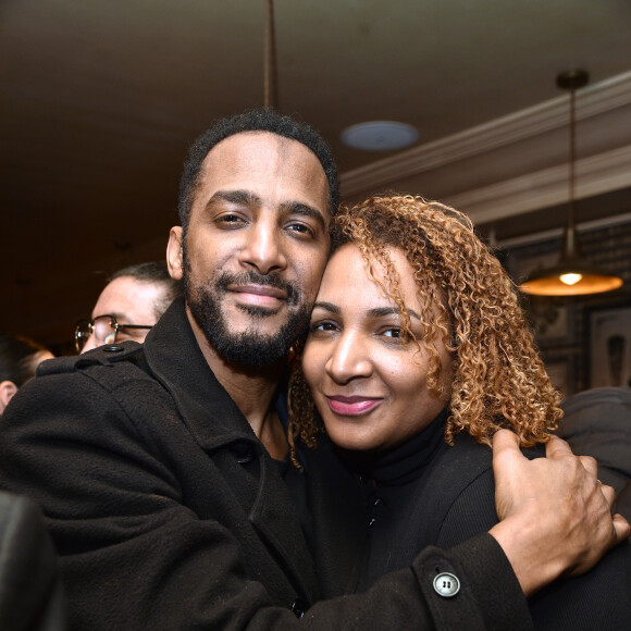 Exclusif - Stomy Bugsy (Gilles Duarte) et sa soeur Pauline Duarte - Générale de la pièce de théâtre "Un Jour J'irai à Détroit !" au théâtre du Gymnase Marie Bell à Paris, France, le 20 janvie 2020. C'est sur une note historique et de devoir que S.Bugsy et D.Desclos ont souhaité au travers d'une pièce de théâtre, montrer et partager le combat des révoltés tirailleurs sénégalais, massacrés par l'armée française à Thiaroye le 01 décembre 1944. Mise en scène par D.Coubes. © Giancarlo Gorassini/Bestimage