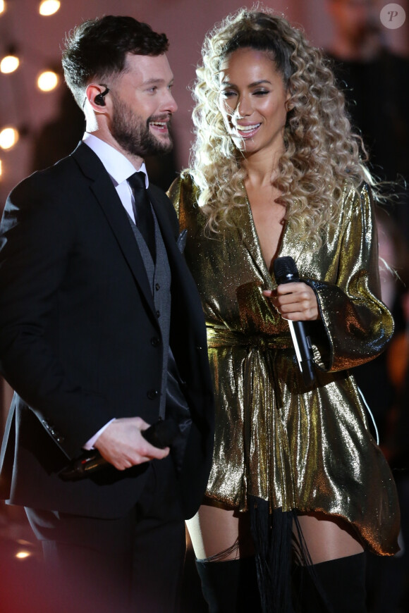 Leona Lewis et Calum Scott lors de l'émission de télévision The One Show à Londres, Royaume Uni, le 14 février 2018.