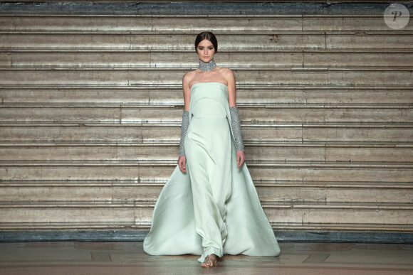 Défilé Antonio Grimaldi, collection Haute Couture printemps-été 2020, au Palais de la découverte. Paris, le 20 janvier 2020.