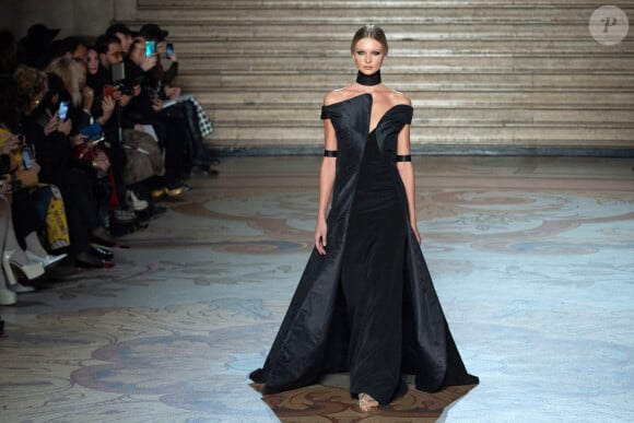 Défilé Antonio Grimaldi, collection Haute Couture printemps-été 2020, au Palais de la découverte. Paris, le 20 janvier 2020.