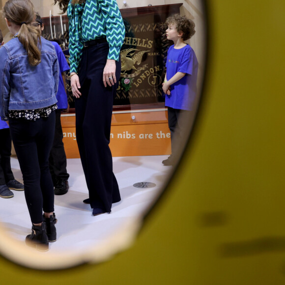 Kate Middleton, duchesse de Cambridge, participe au lancement d'une enquête sur la petite enfance à l'échelle de tout le Royaume Uni le 21 janvier 2020 à Birmingham.