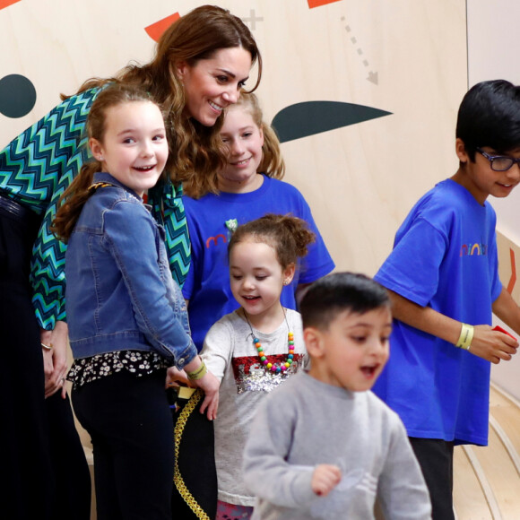 Kate Middleton, duchesse de Cambridge, participe au lancement d'une enquête sur la petite enfance à l'échelle de tout le Royaume Uni le 21 janvier 2020 à Birmingham.