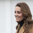 Kate Middleton, duchesse de Cambridge, à la sortie du centre pour enfants "Ely &amp; Caerau" à Cardiff. Le 22 janvier 2020