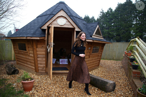 Kate Middleton, duchesse de Cambridge, en visite au centre pour enfants "Ely & Caerau" à Cardiff. Le 22 janvier 2020