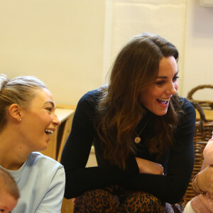Kate Middleton, duchesse de Cambridge, en visite au centre pour enfants "Ely & Caerau" à Cardiff. Le 22 janvier 2020
