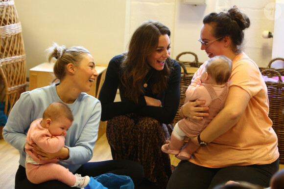 Kate Middleton, duchesse de Cambridge, en visite au centre pour enfants "Ely & Caerau" à Cardiff. Le 22 janvier 2020