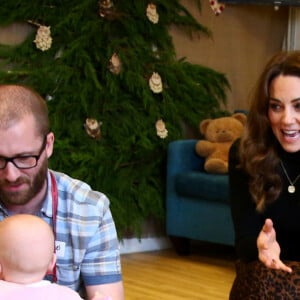 Kate Middleton, duchesse de Cambridge, en visite au centre pour enfants "Ely & Caerau" à Cardiff. Le 22 janvier 2020