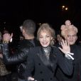 Arielle Dombasle, Ali Mahdavi - Les célébrités arrivent au défilé de mode Haute-Couture printemps-été 2020 "Jean-Paul Gaultier" au théâtre du Châtelet à Paris le 22 janvier 2020.