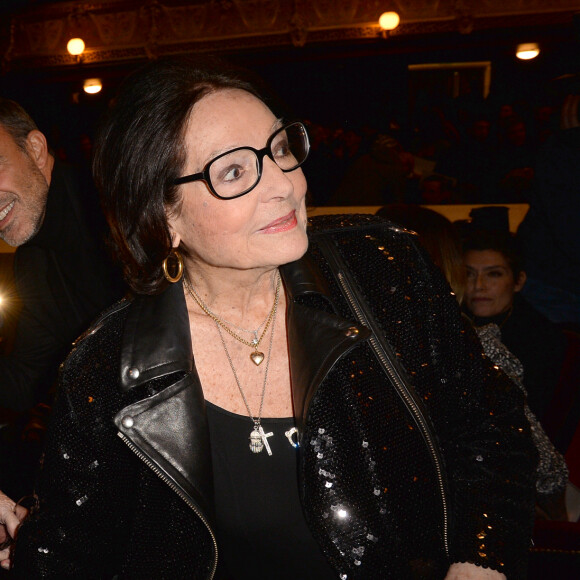 Line Renaud, Nana Mouskouri et Nikos Aliagas assistent au défilé de mode Haute-Couture printemps-été 2020 "Jean-Paul Gaultier" au théâtre du Châtelet à Paris le 22 janvier 2020. © Christophe Clovis - Veeren Ramsamy / Bestimage