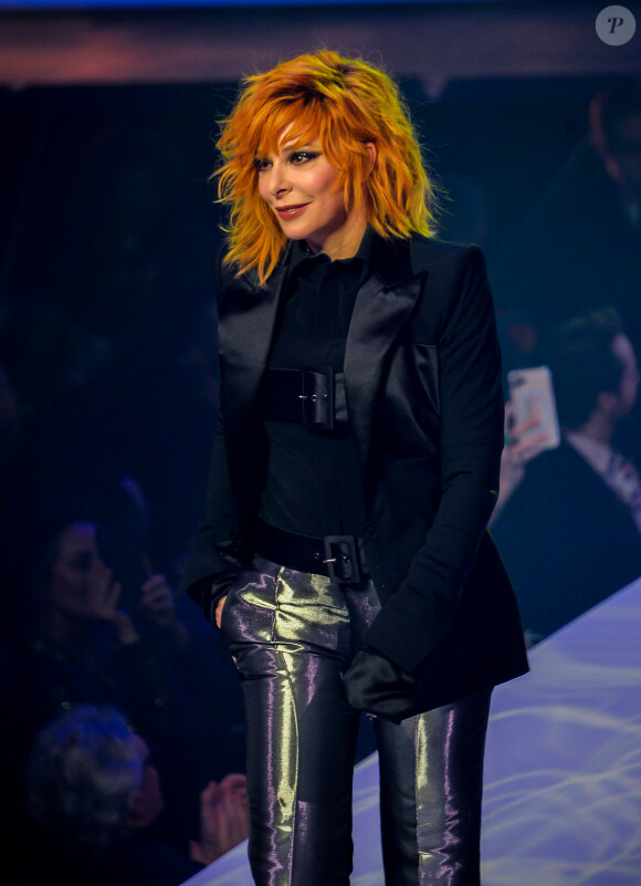 Mylène Farmer lors du dernier défilé de mode Haute-Couture printemps-été 2020 "Jean-Paul Gaultier" au théâtre du Châtelet à Paris, France, le 22 janvier 2020. crédit Veeren/BestImage