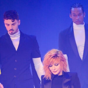 Mylène Farmer lors du dernier défilé de mode Haute-Couture printemps-été 2020 "Jean-Paul Gaultier" au théâtre du Châtelet à Paris, France, le 22 janvier 2020. crédit Veeren/BestImage