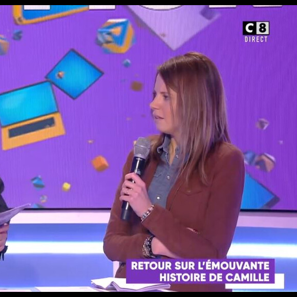 Camille des "12 Coups de midi" s'est mariée et a reçu de beaux cadeaux dans "Touche pas à mon poste", le 23 janvier 2020, sur C8