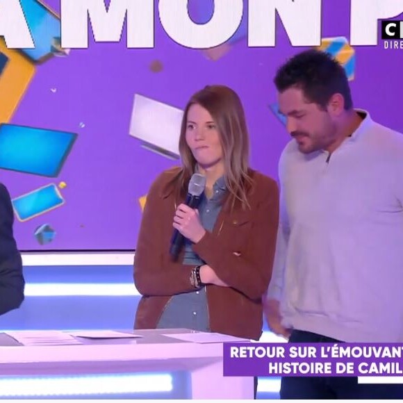 Camille des "12 Coups de midi" s'est mariée et a reçu de beaux cadeaux dans "Touche pas à mon poste", le 23 janvier 2020, sur C8