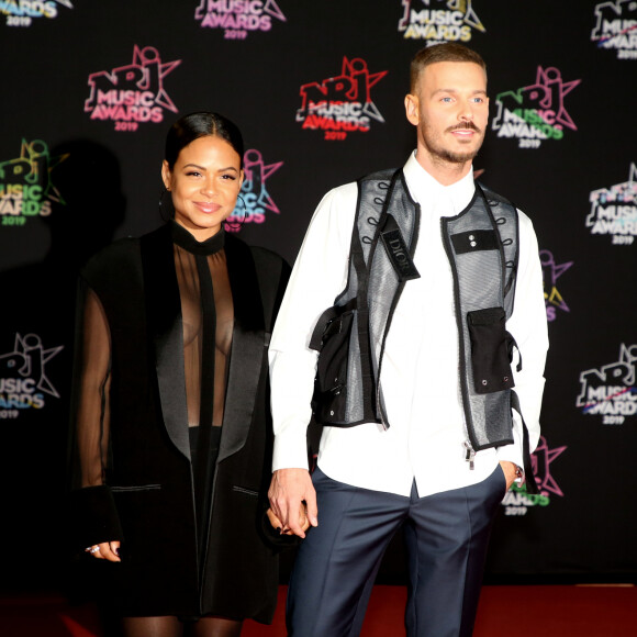 Christina Milian enceinte et son compagnon Matt Pokora (M. Pokora) - 21ème édition des NRJ Music Awards au Palais des festivals à Cannes le 9 novembre 2019. © Dominique Jacovides/Bestimage