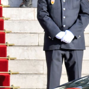 Le prince Albert II de Monaco et sa femme la princesse Charlene ont assisté à la traditionnelle messe durant la célébration de la Sainte Dévote, Sainte patronne de Monaco, à Monaco le 27 janvier 2020. © Bruno Bebert/Bestimage