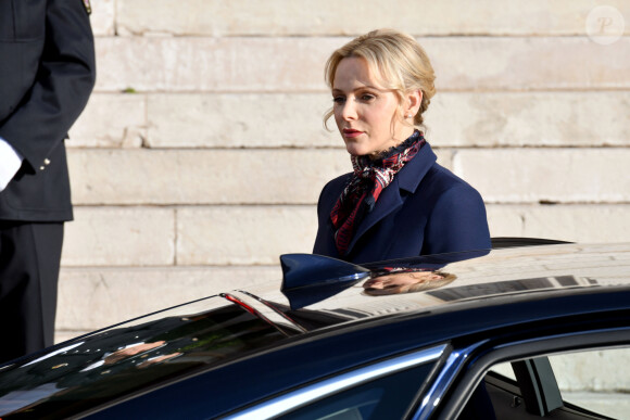 Le prince Albert II de Monaco et sa femme la princesse Charlene ont assisté à la traditionnelle messe durant la célébration de la Sainte Dévote, Sainte patronne de Monaco, à Monaco le 27 janvier 2020. © Bruno Bebert/Bestimage