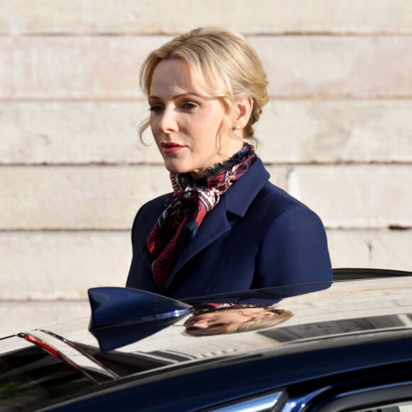 Le prince Albert II de Monaco et sa femme la princesse Charlene ont assisté à la traditionnelle messe durant la célébration de la Sainte Dévote, Sainte patronne de Monaco, à Monaco le 27 janvier 2020. © Bruno Bebert/Bestimage