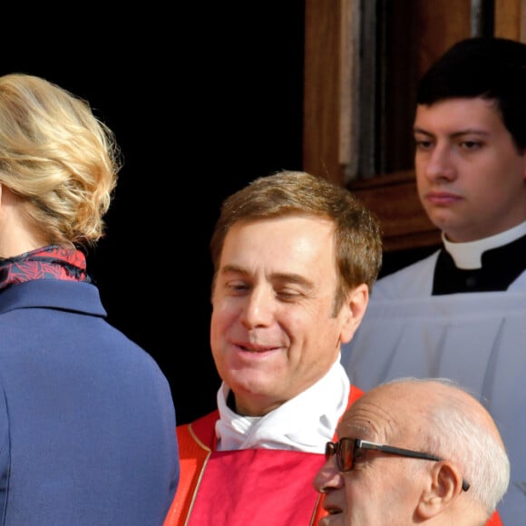 Le prince Albert II de Monaco et sa femme la princesse Charlene ont assisté à la traditionnelle messe durant la célébration de la Sainte Dévote, Sainte patronne de Monaco, à Monaco le 27 janvier 2020. © Bruno Bebert/Bestimage