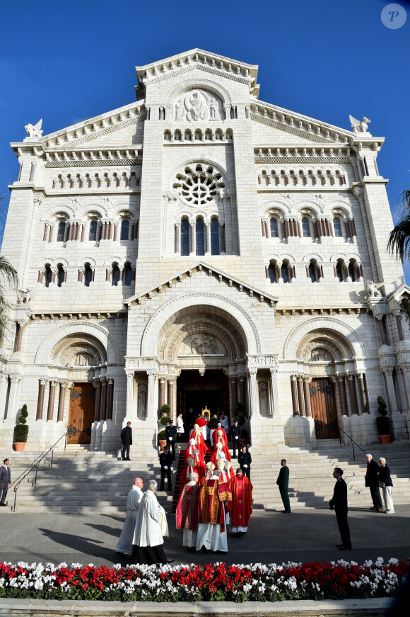 Le prince Albert II de Monaco et sa femme la princesse Charlene ont assisté à la traditionnelle messe durant la célébration de la Sainte Dévote, Sainte patronne de Monaco, à Monaco le 27 janvier 2020. © Bruno Bebert/Bestimage