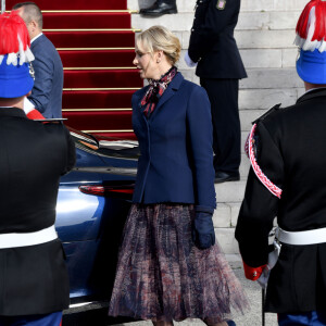 Le prince Albert II de Monaco et sa femme la princesse Charlene ont assisté à la traditionnelle messe durant la célébration de la Sainte Dévote, Sainte patronne de Monaco, à Monaco le 27 janvier 2020. © Bruno Bebert/Bestimage