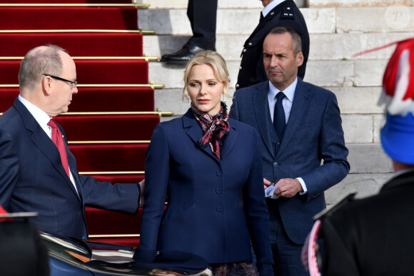 Le prince Albert II de Monaco et sa femme la princesse Charlene ont assisté à la traditionnelle messe durant la célébration de la Sainte Dévote, Sainte patronne de Monaco, à Monaco le 27 janvier 2020. © Bruno Bebert/Bestimage