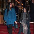 Kim Kardashian et Kimora Lee Simmons quittent le Ritz pour se rendre au restaurant Ferdi. Paris, le 25 mars 2019.